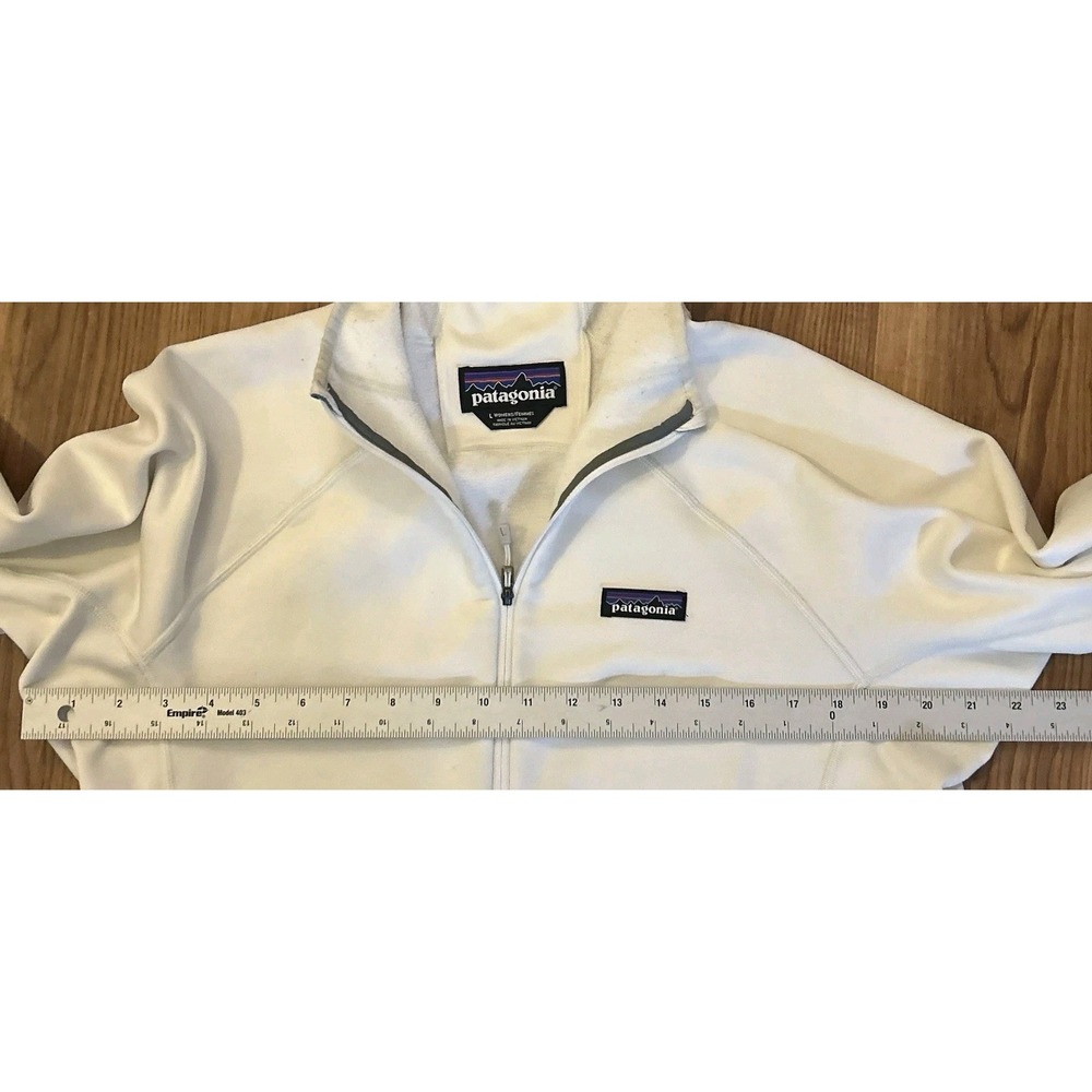 Patagonia Crosstrek 1/4 Zip Pullover Womens Large White Long Sleeve Runner 23835 - Picture 8 of 11
